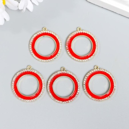 Decor for creativity Metal "Color Circle" mix enamel 2.7x2.7 cm-2