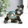 Souvenir Polystone "Elephant in Blue Popone with brushes and mirrors" h = 10; 8; 7; 6; 5.2; 4.9; 4.5 cm