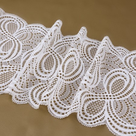 Lace elastic fabric, 180 mm × 23 ± 1 m, white color-2