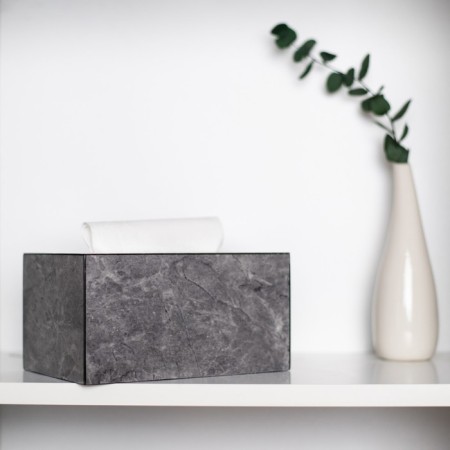 Acrylic napkin, gray marble 10 x 18 x 12 cm-13