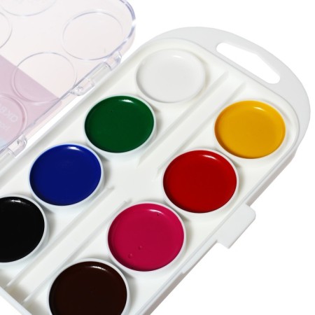 Watercolor 8 colors, "gamma" "cartoons", without a brush, in a plastic box-10