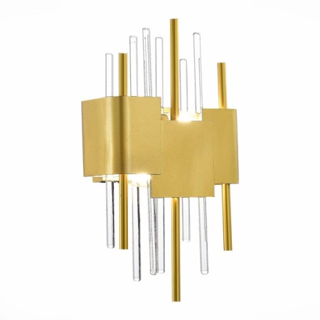 Sconces st. SL1633.201.02. Olvera. 2x40 watts, E14, 20x37 cm, matte gold color