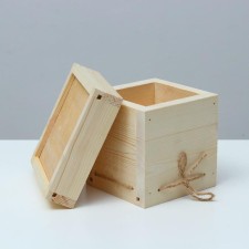 Gift Kashpo 11 × 11 × 11 cm wooden, with a lid