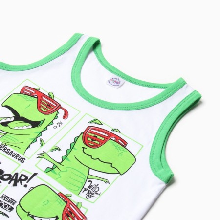 T-shirt for a boy, color is bright green, height 98 cm-1