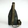 Male sling bag from textiles, gray color