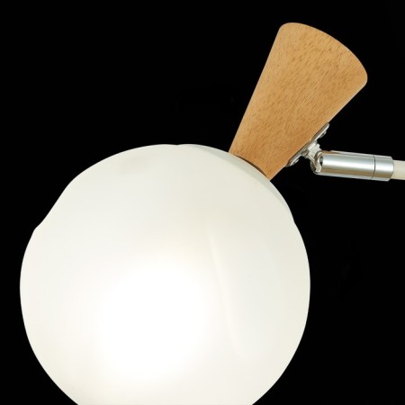Ceiling EVOLUCE lamp. Sle220702-03. Catania. 3x40 watts, E14, 55x55x35 cm, white color, light wood-6