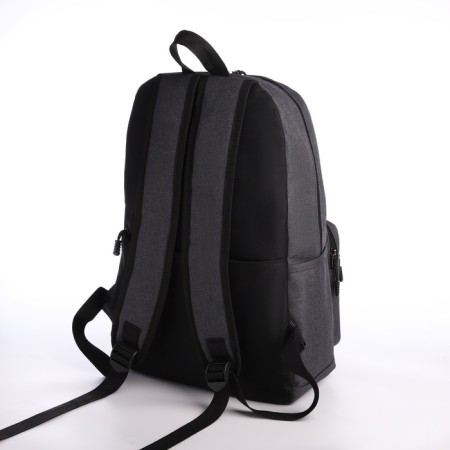 Youth backpack from lightning textiles, 5 pockets, USB, dark gray color-3