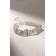 Bracelet with rhinestones "Bright" square, white color in silver, 18 size