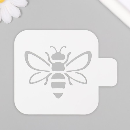 Plastic stencil "bee" 9x9 cm-2