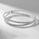 Bracelet with rhinestones "Illusion" 2 rows, white color in silver