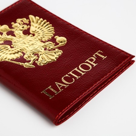 Cover for passport, burgundy color-3