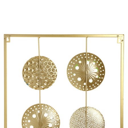 Panel Interior Metal "Non -colored circles with texture" gold 1x39.5x60 cm-3