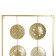 Panel Interior Metal "Non -colored circles with texture" gold 1x39.5x60 cm