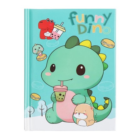 Gift notebook, 45 sheets, line, on a dragon castle (16.3x12.7cm)