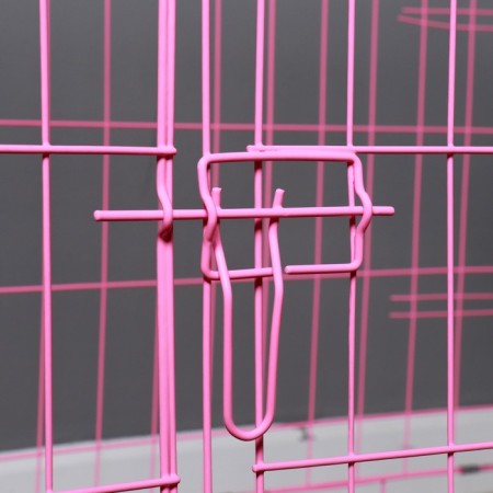A cell with a dog for dogs, 130 x 60 x 70 cm, pink-7