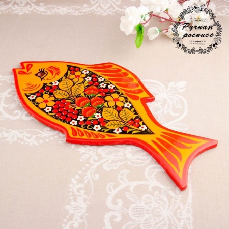 Groot board "Fish", 36 × 18 cm, Khokhloma-5