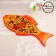 Groot board "Fish", 36 × 18 cm, Khokhloma