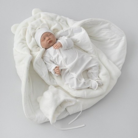 Set for discharge Winter Kinderlitto "Fluffy Bear", 5 items, height 56-62 cm, color milk-2