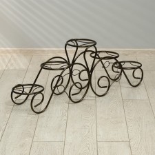 Flowers stand, floor, 5 pots, d = 14 cm, bronze, 