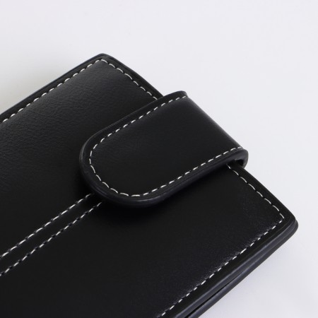 Male purse on the button, black color-4