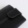 Male purse on the button, black color