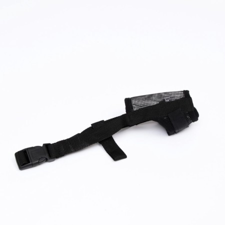 Muzzle mesh with double fixation, size m (length on the nose 10 cm, muzzle 20 cm), black-2