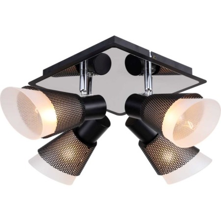 Spot Vesto 4XE14 40W, size 31x31x25 cm, black color and chrome