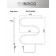 Two-tolewright electric indigo m-shaped, 600x600 mm