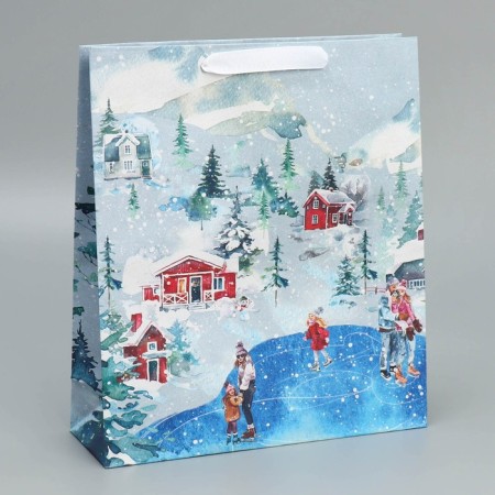 Package Craft vertical "Miracles happen", M 26 x 9 cm 9 cm, new year-1
