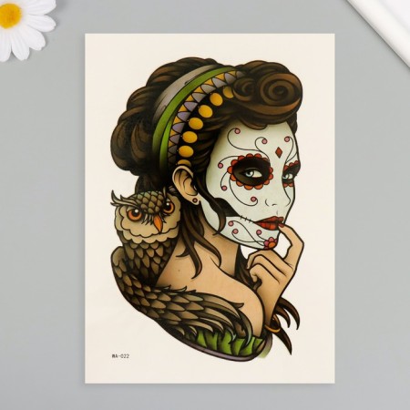 Tattoo on the body color "Mexican riddle" 26.1x14.6 cm-1