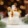 Suvenir "Snowman with a broom", 10 cm, porcelain