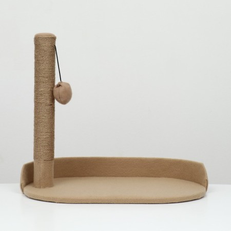 Lynchik with a cloak "Pigzon", felt, oval 55 x 36 x 47cm, beige, jute-2