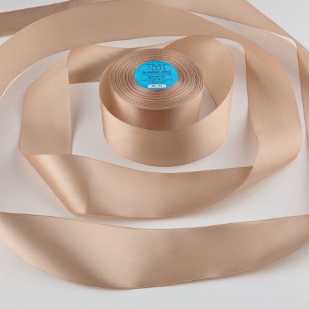 Satin tape, 50 mm × 33 ± 2 m, beige color No. 022