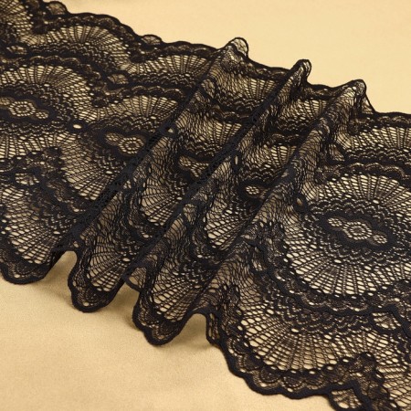 Lace elastic fabric, 240 mm × 2.7 ± 0.5 m, black color-2