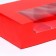 Folding box with a window under 5 eclairs red, 25 x 15 x 6.6 cm