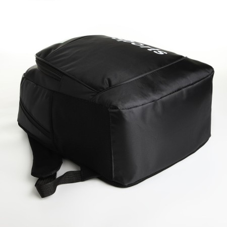Youth backpack with a zipper, 4 pockets, black/green color-4