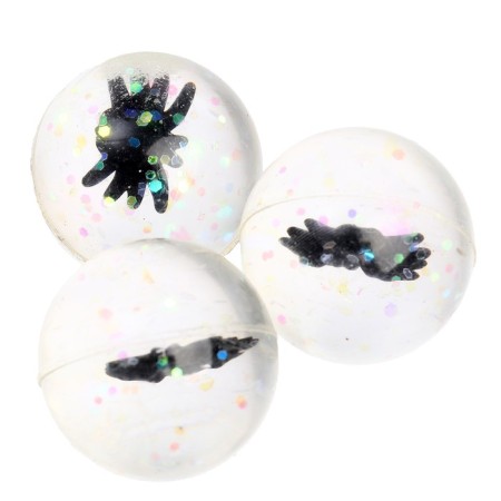Rubber ball "spider", in a bank, transparent-3