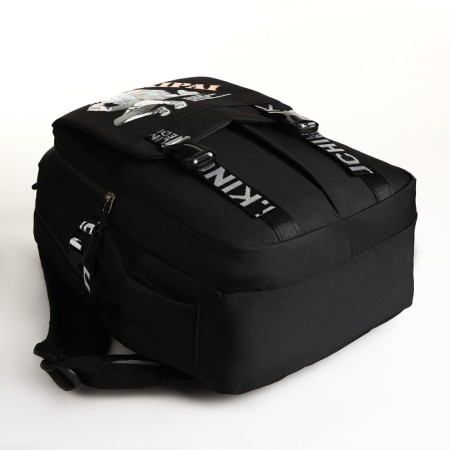 Youth backpack from lightning textiles, 5 pockets, black color-4