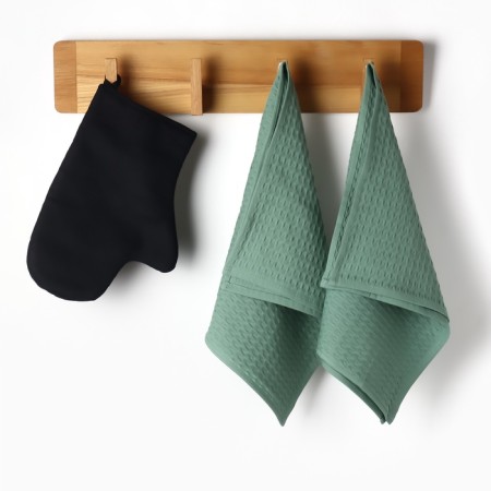 Set kitchen hope mittens 18x28cm, waffle towel 2 pcs. 35x60cm-1