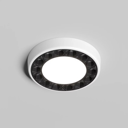 DK2441-WB Built-in Dual Lamp with D120MM 220V 9+9W 4000K IP20 white/Black aluminum-1