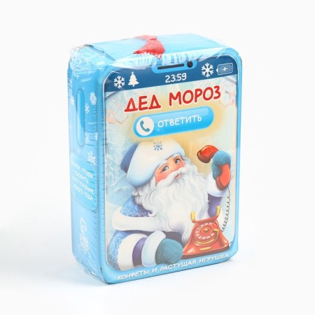 Сладкий детский новогодний подарок «Дед мороз» + растущая игрушка , 500 г-7