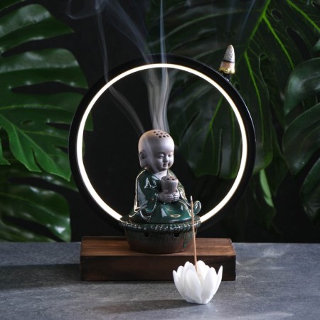 A set of incense on the stand "Buddha" 23x20cm, with USB backlight