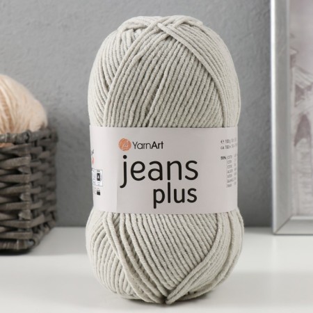 Yarn "Jeans plus" 55% cotton, 45% acrylic 160m/100g (49 gray)-4