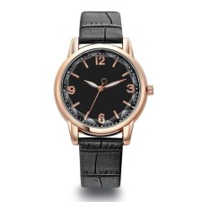 Women's watch, D-3.4 cm, black strap
