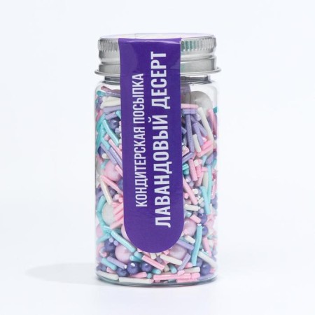 Confectionery Sprinking "Lavender Dessert", 50 g-1