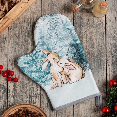 Mittens-Open "Let it Snow" 20x28 cm, sarzha, 100% x/l, boat 250 g/m2-1