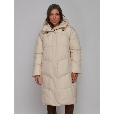 Coat insulated winter female, size 48, color light-beige-9