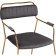 ASPEN Metal/velor Metal Carcass, gold/gray 60x65x86 cm