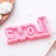 Mold "Love", silicone, 14.5 × 7.5 cm, pink color