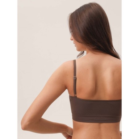 Top female supporting on thin straps Mirey Top Shaper Spalla Stretta, size 44-46, dark brown color-2